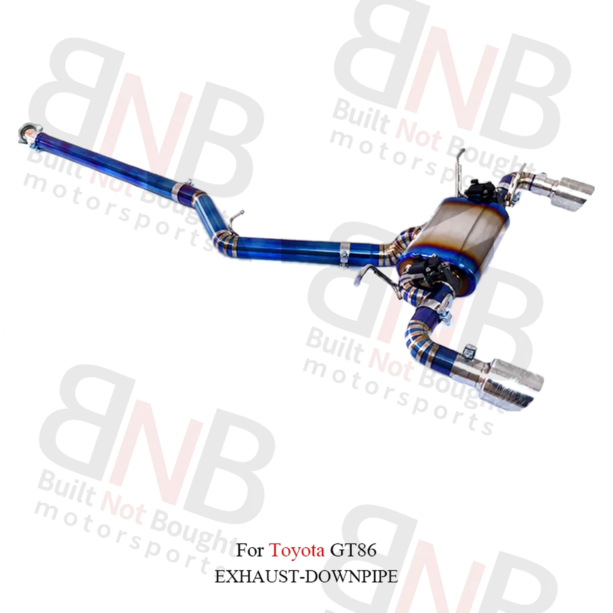 BNB Titanium Catback Exhaust System for Toyota GT86 1.5mm Silver