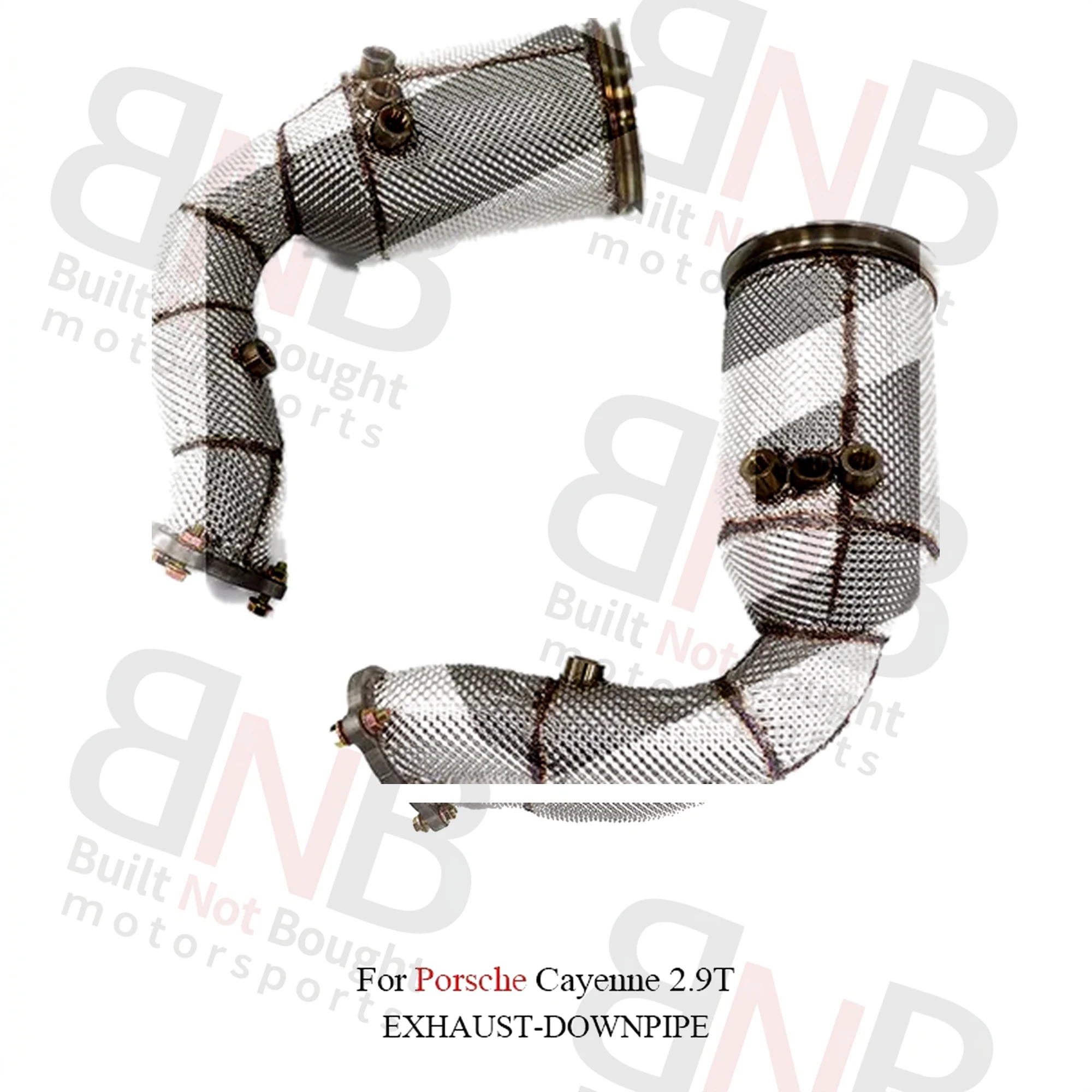 BNB Stainless Steel Exhaust Straight Downpipe 80x40x30 Silvery