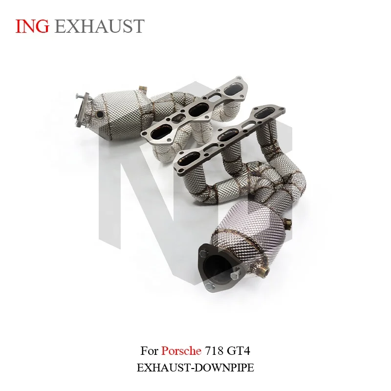 BNB Titaniumz Stainless Steel Downpipe Header Exhaust for Porsche 718 GT4
