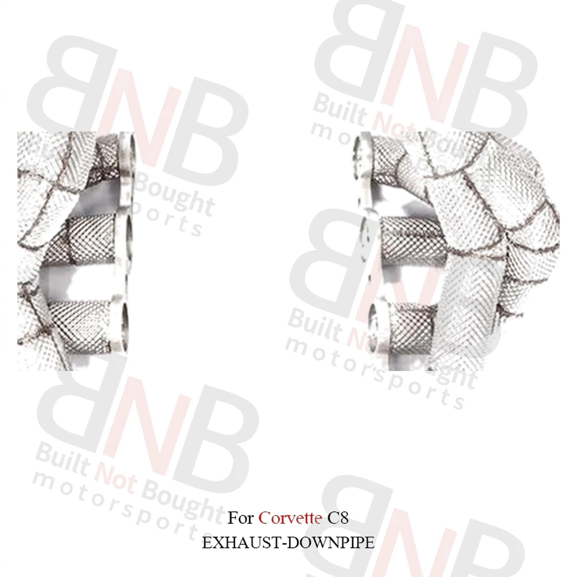 BNB Titaniumz Stainless Steel Exhaust Headers for Chevrolet Corvette C8 Silvery
