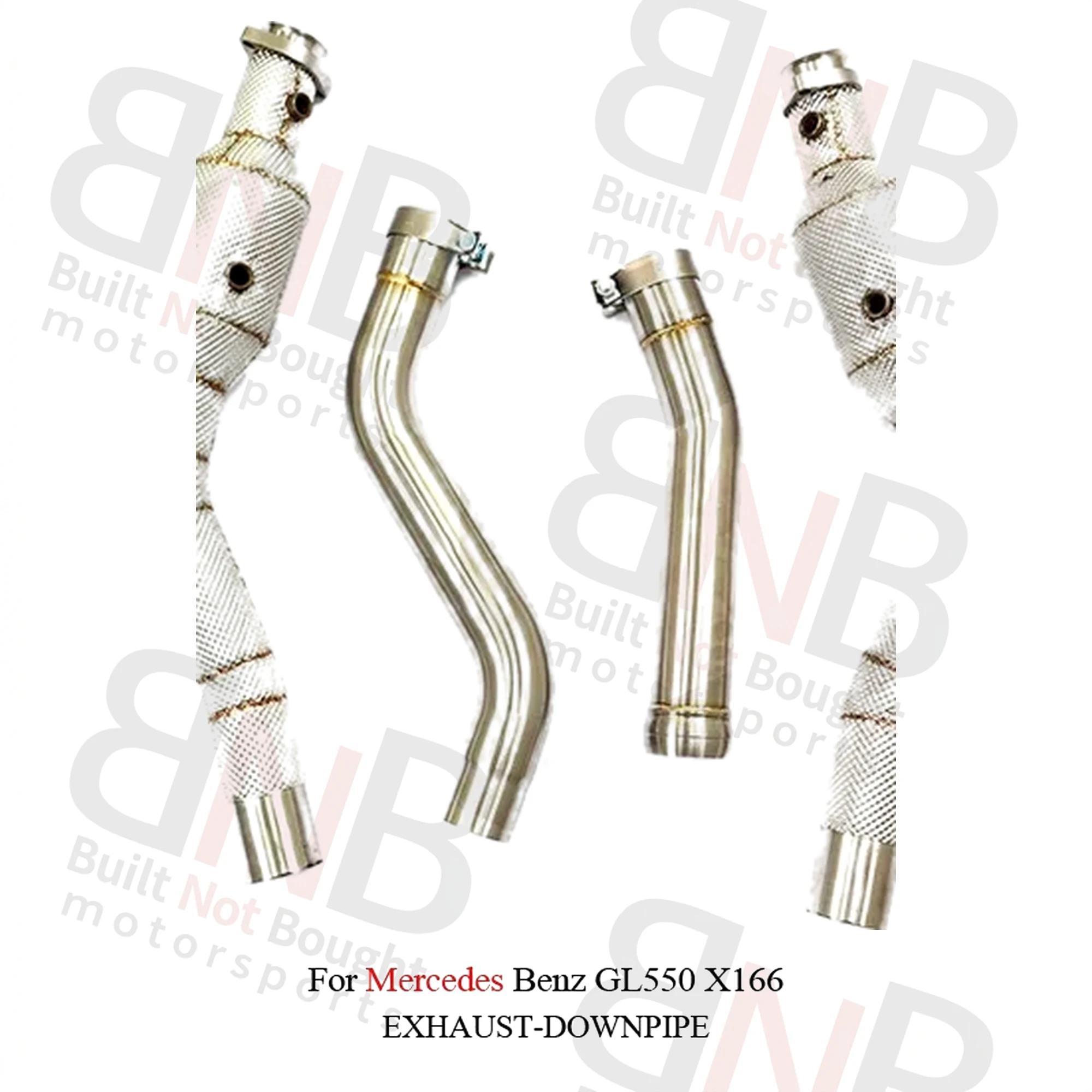 BNB Titaniumz Mercedes Benz GL550 X166 4.7T Downpipe Exhaust With Heat Shield