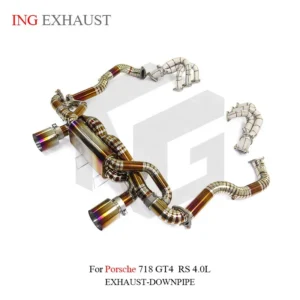BNB Titaniumz Full Set Exhaust System for Porsche 718 GT4 RS 4.0L Golden