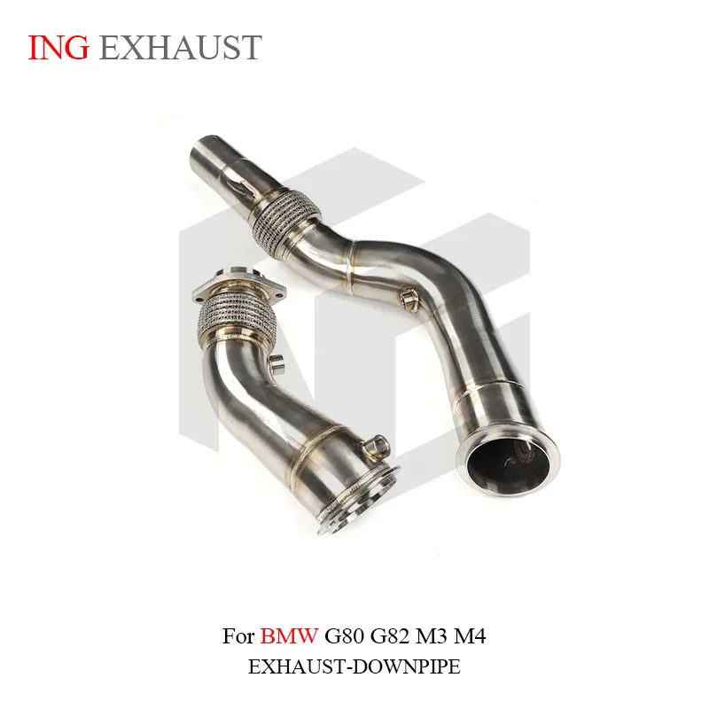 BNB Titaniumz Downpipe Exhaust Pipe for BMW M3 M4 G8X 80x40x30 Silvery