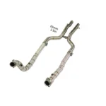 BNB Mercedes S550 W211 Exhaust Downpipe Stainless Steel Straight Pipe Silver