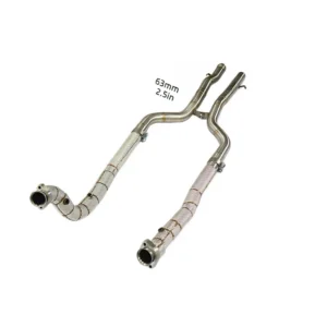 BNB Mercedes S550 W211 Exhaust Downpipe Stainless Steel Straight Pipe Silver
