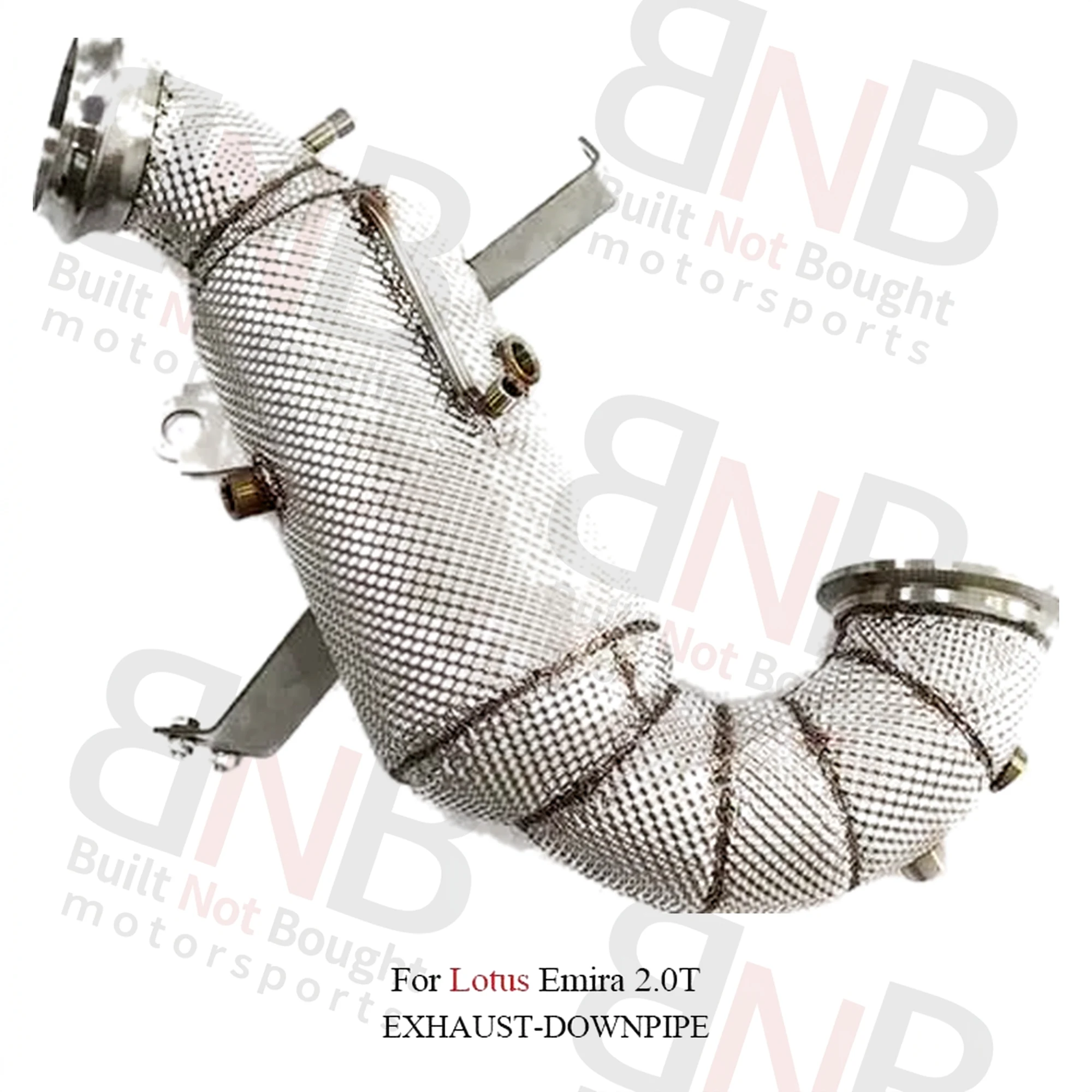 BNB High Flow Stainless Steel Exhaust Downpipe for Lotus Emira 2.0T Silver