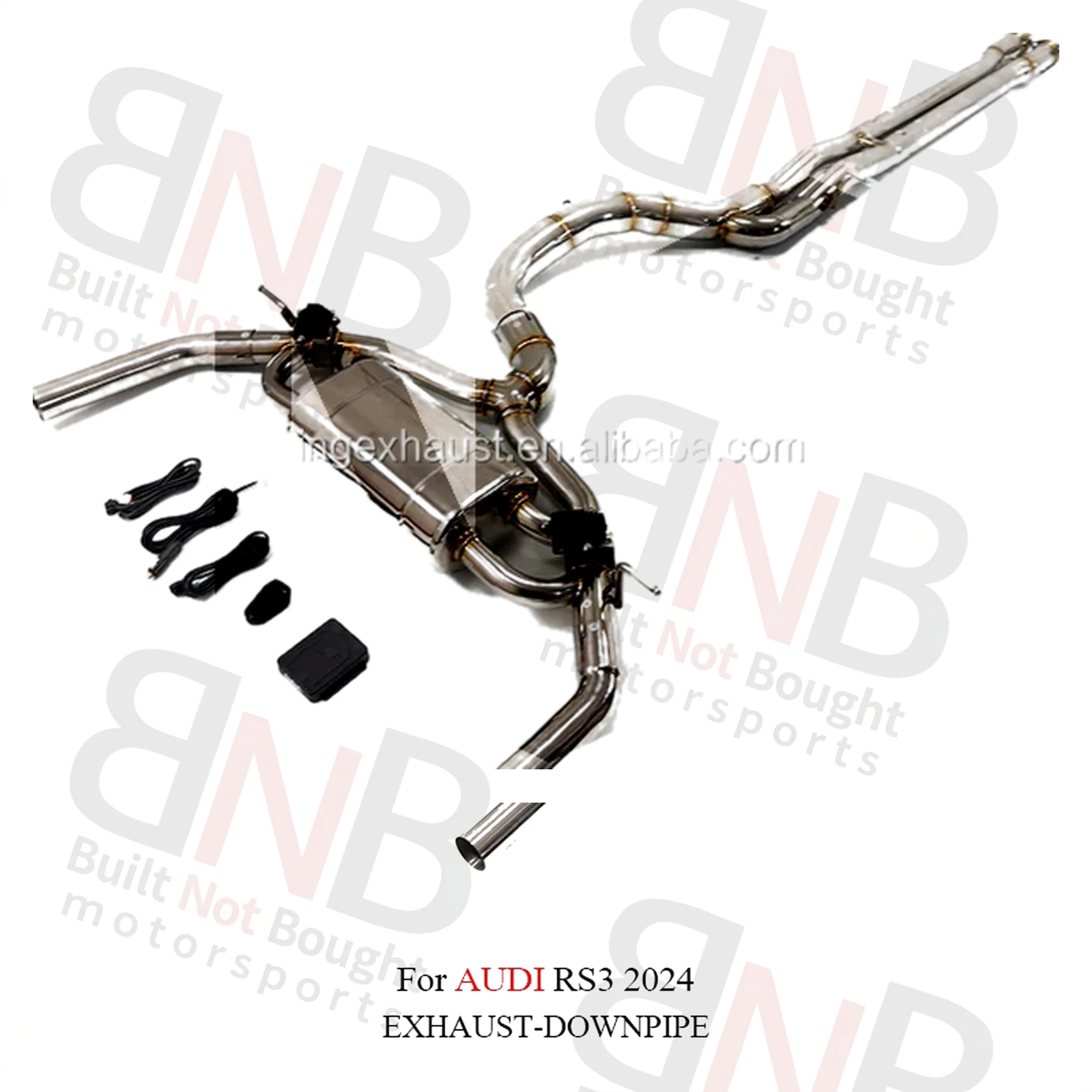 BNB Stainless Steel Catback Exhaust for Audi RS3 TTRS Silver 120x60x30cm