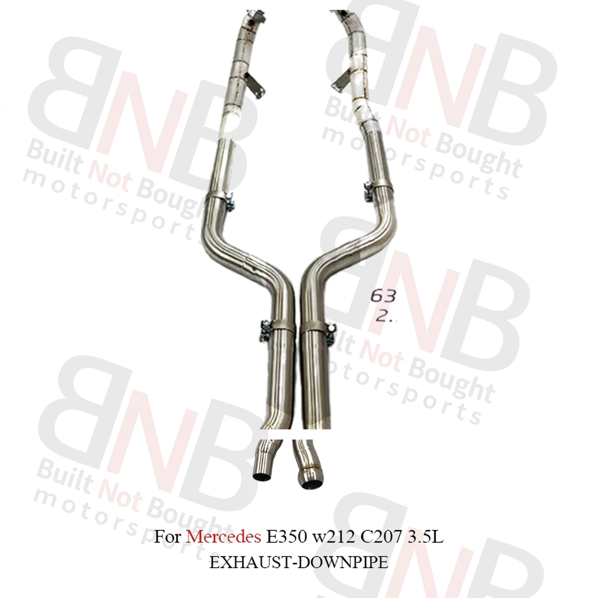 BNB Stainless Steel Exhaust Downpipe for Mercedes E350 W212 C207 3.5L
