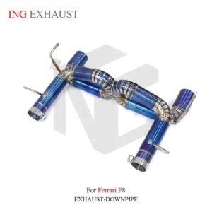 BNB Titaniumz Exhaust Pipe for Ferrari F8 Catback System Blue