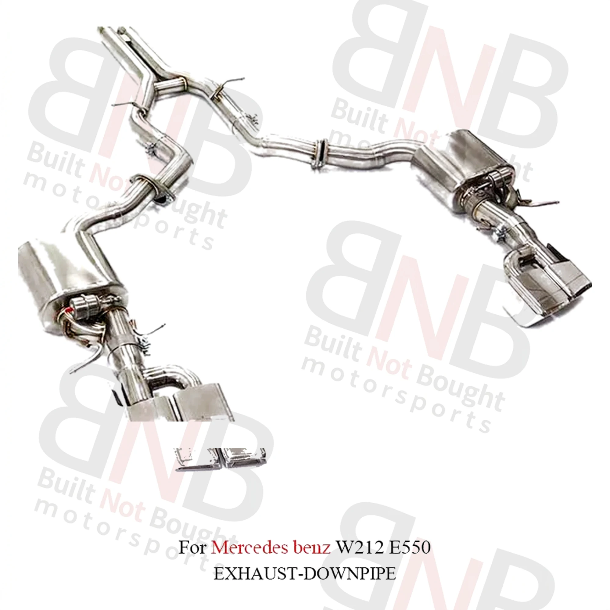 BNB Titaniumz Stainless Steel Catback Exhaust for Mercedes E550 W212 3in