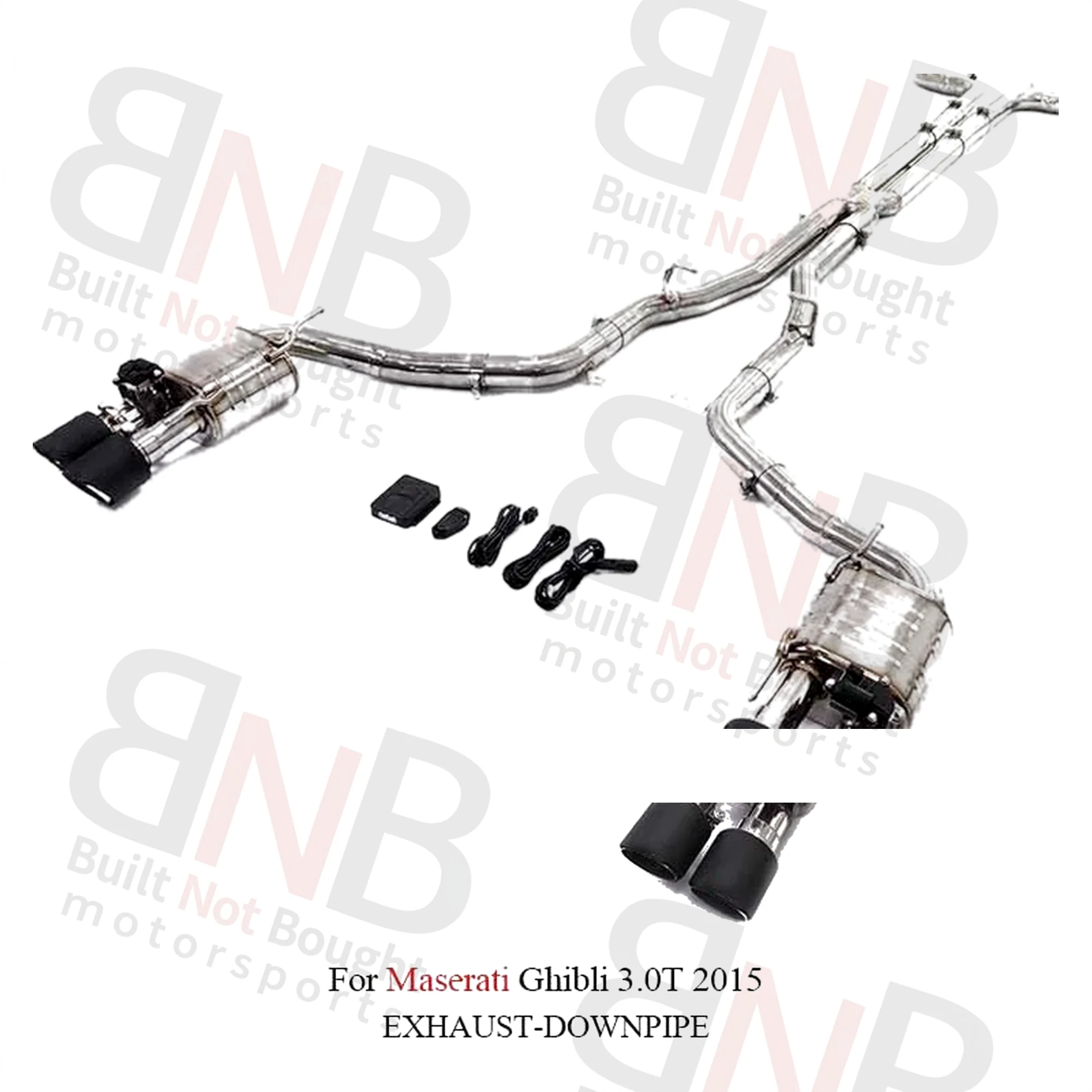 BNB Titaniumz Maserati Ghibli 3.0T 2015+ Catback Exhaust Stainless Steel Valvetronic