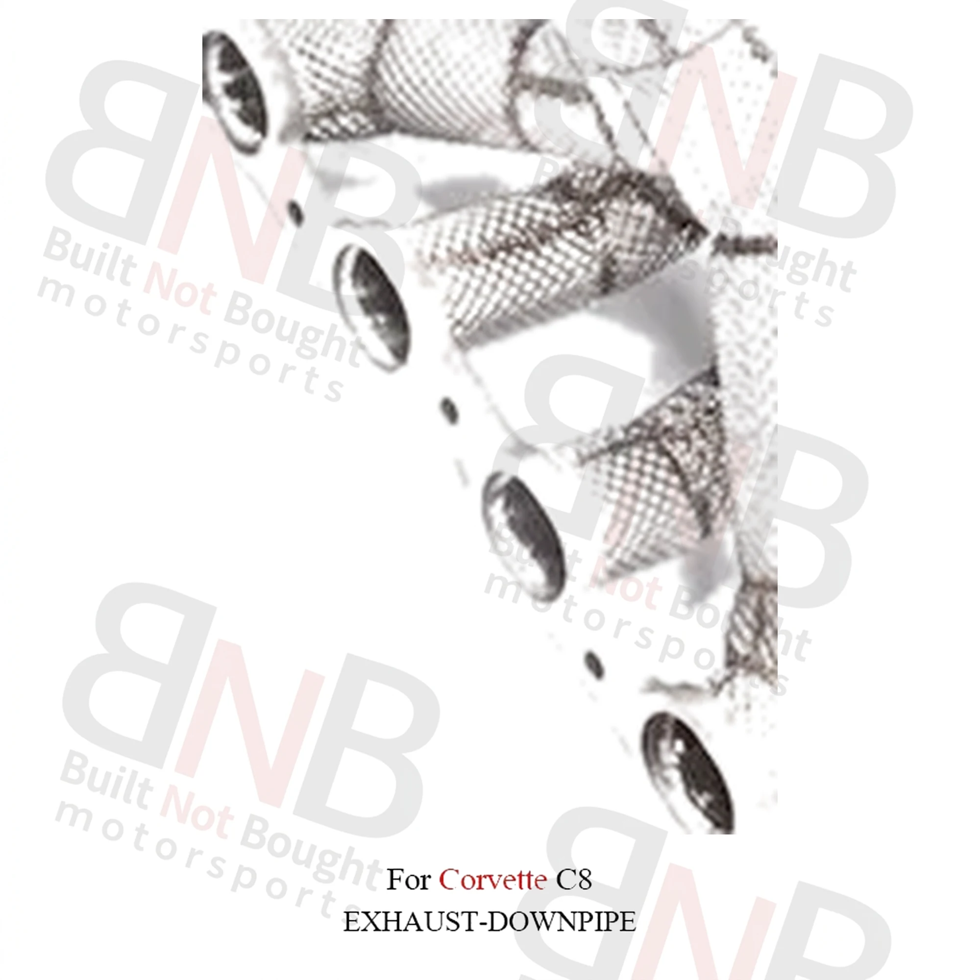 BNB Titaniumz Stainless Steel Exhaust Headers for Chevrolet Corvette C8 Silvery