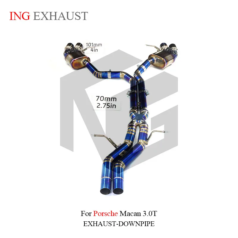 BNB Titaniumz Exhaust High Flow Titanium Straight Pipe System Macan 3.0T