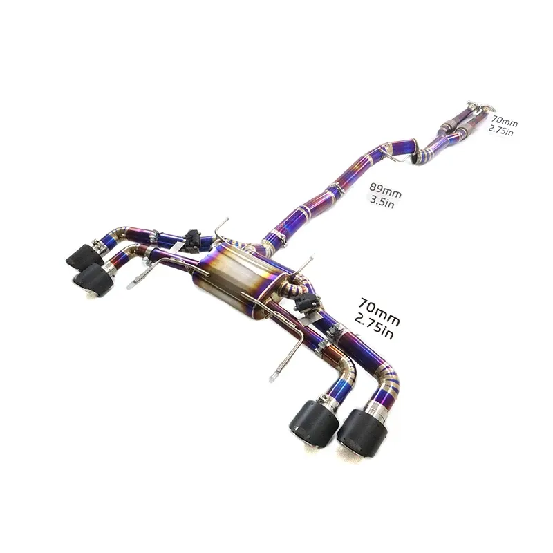 BNB Titaniumz Catback Exhaust System Electronic Valve for Nissan GTR R35
