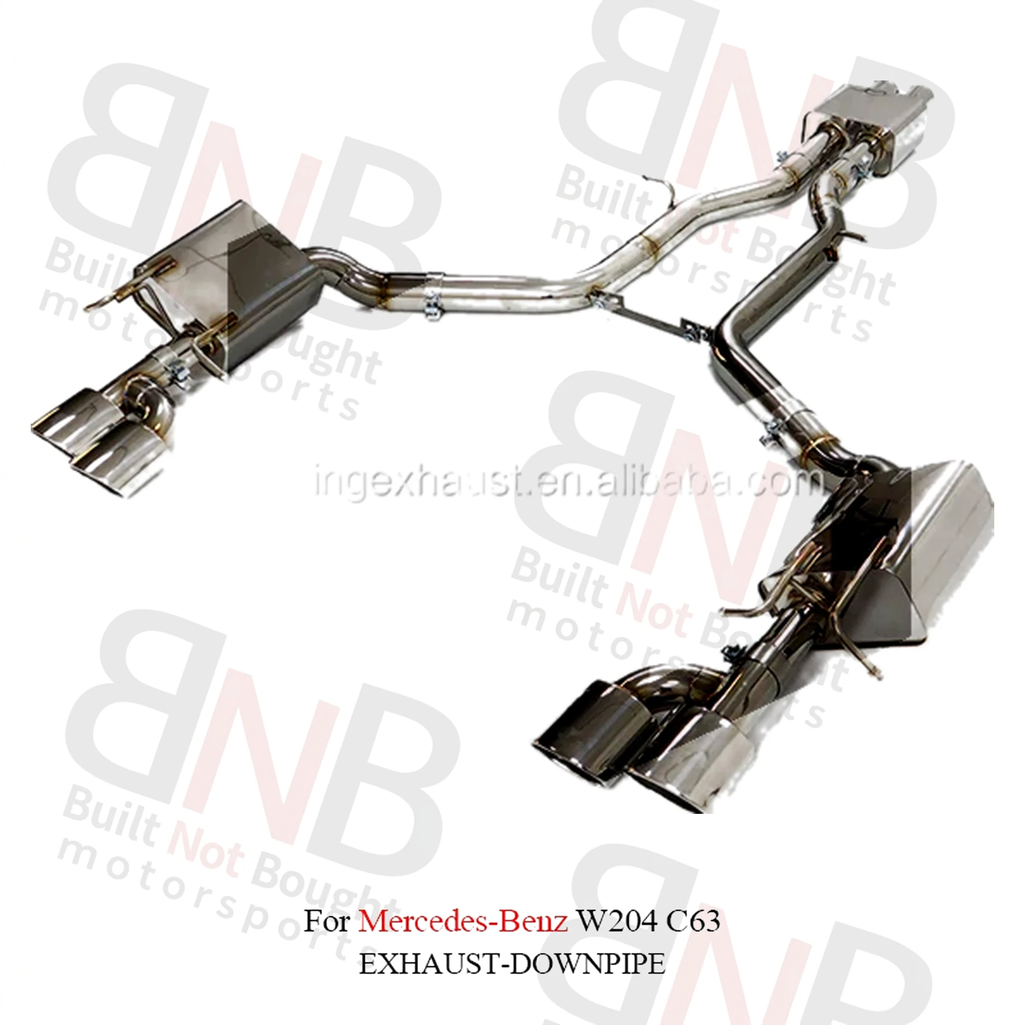 BNB Titaniumz Mercedes-Benz C63 W204 Catback Exhaust Stainless Steel Valved