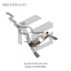BNB BNB Titaniumz Stainless Steel Catback Exhaust for BMW E90 335i N54 Silvery
