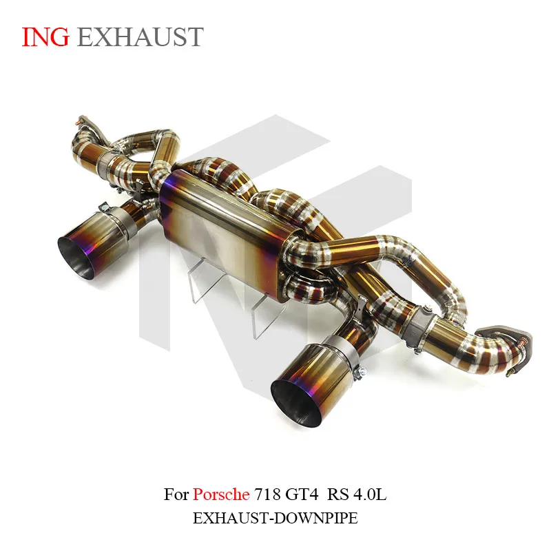 BNB Titaniumz Catback Exhaust System for Porsche 718 GT4 RS 4.0L Golden