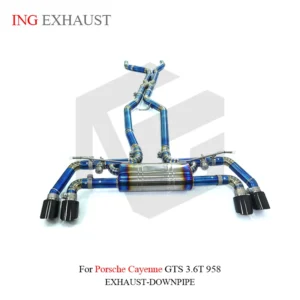 BNB Titanium Alloy Catback Exhaust for Porsche Cayenne GTS 958 3.6T Blue