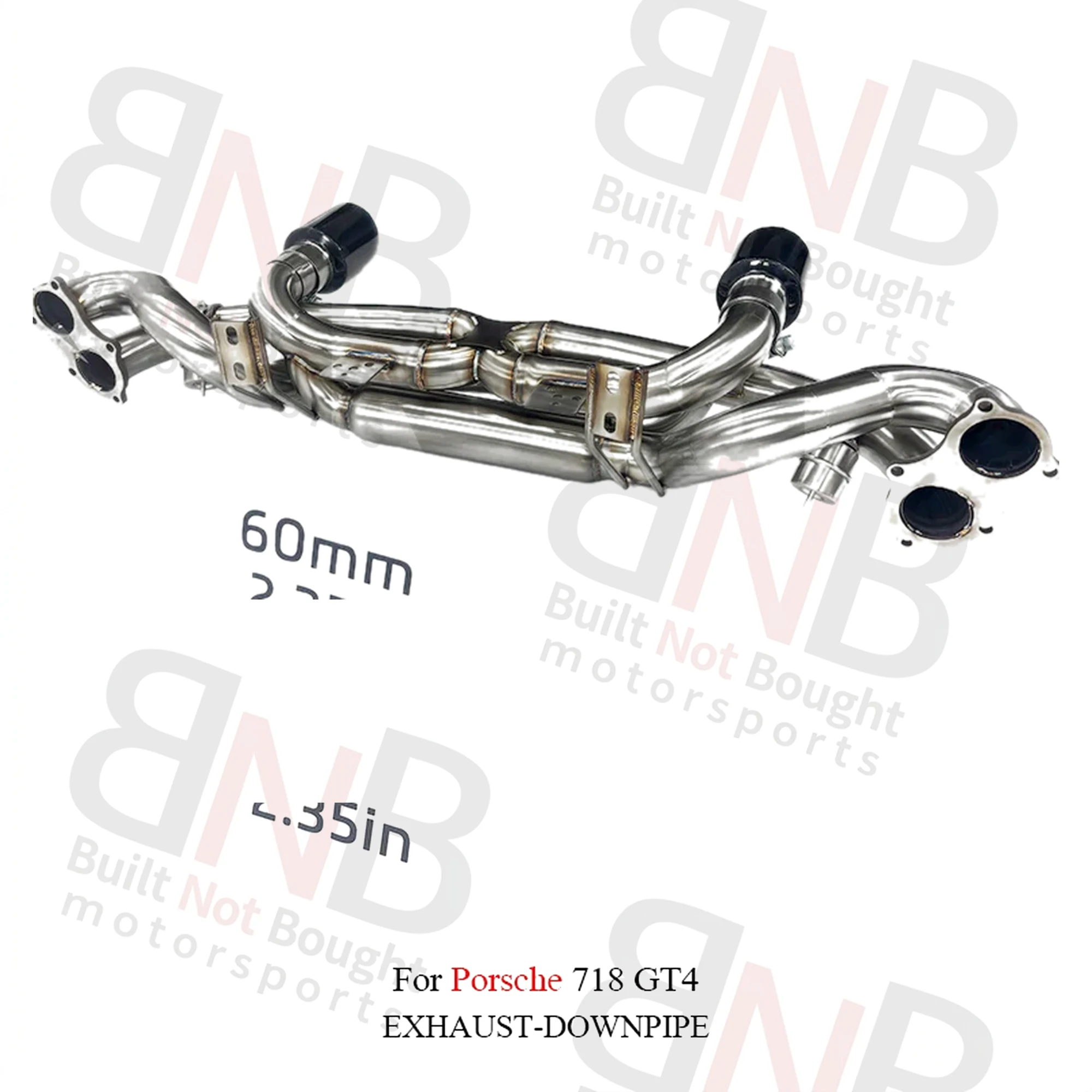 BNB Titaniumz Stainless Catback Exhaust Valves Porsche 718 GTS GT4 4.0T