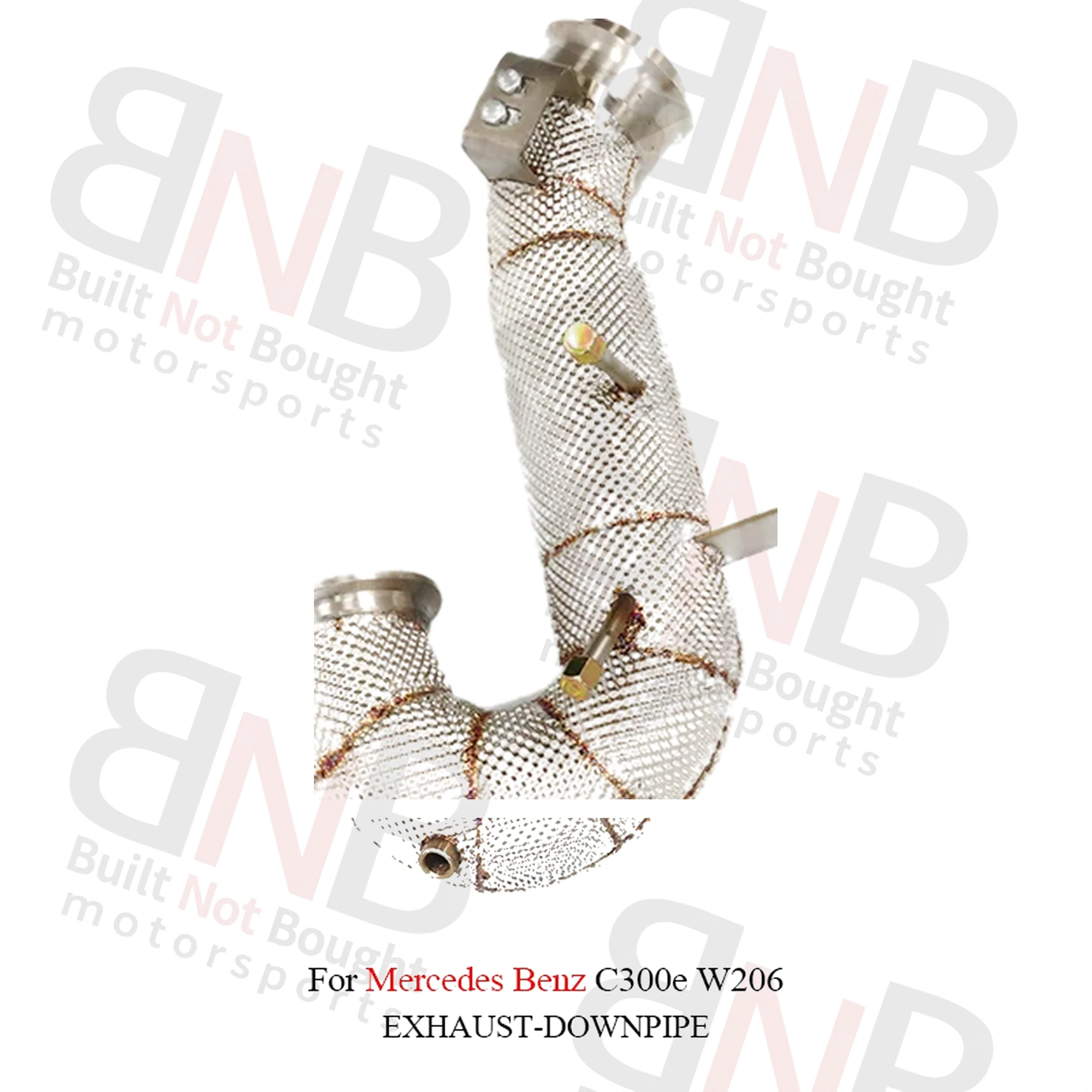BNB Mercedes Benz C300e W206 Downpipe Exhaust Straight Pipes Silvery