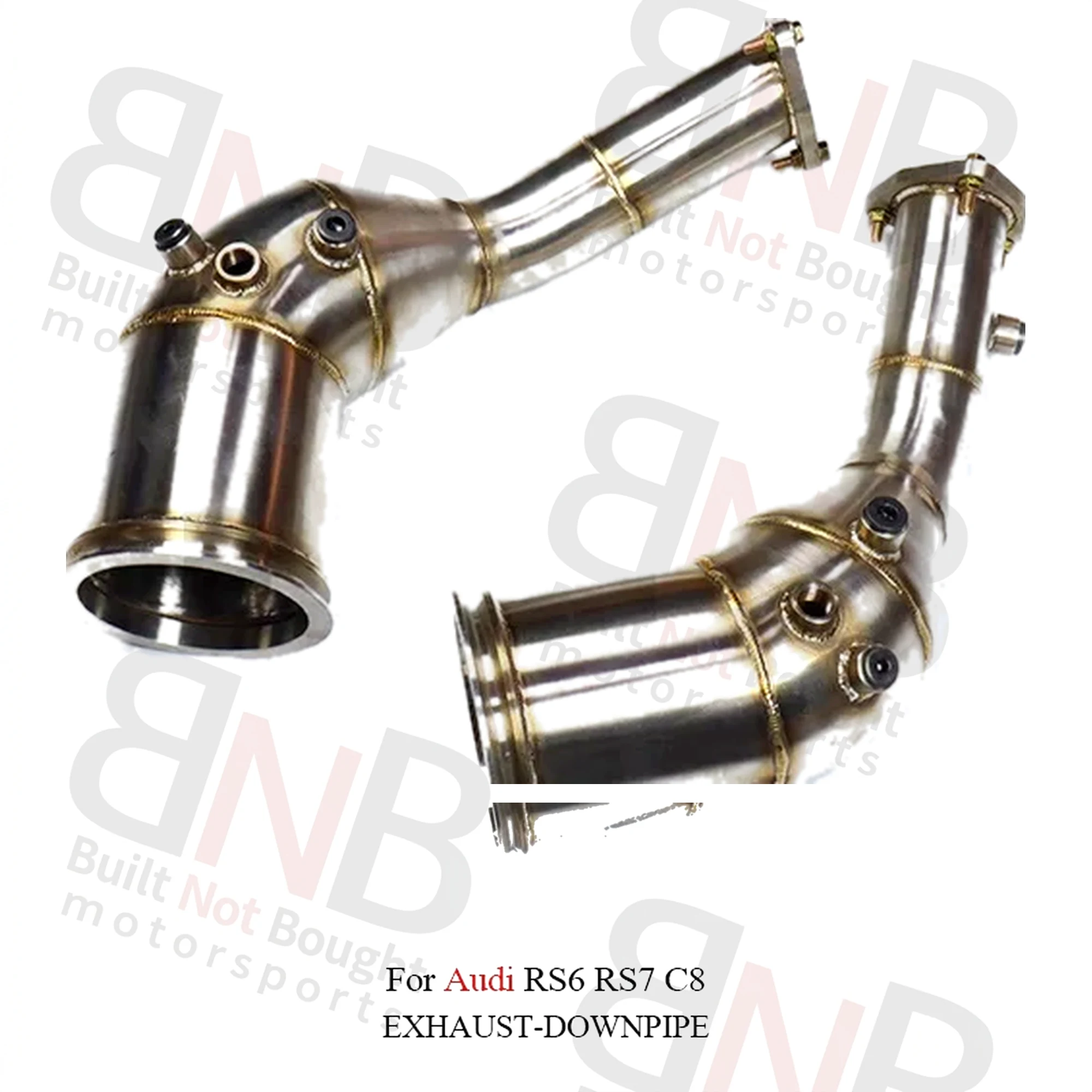 BNB Titaniumz Stainless Steel High Flow Exhaust Downpipe for Audi RS6 RS7 C8