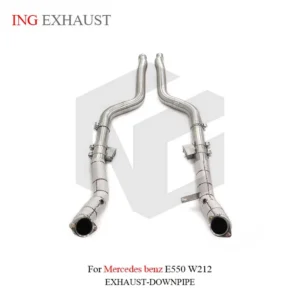 BNB Mercedes W212 E550 Downpipes Stainless Steel Exhaust Head Shield