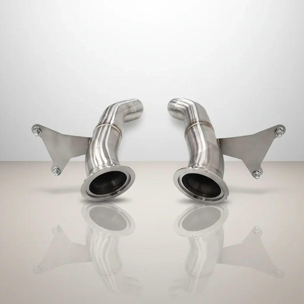 BNB Stainless Steel High-Flow Exhaust Downpipe for Ferrari 458 Italia Direct Bolt-On