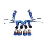 BNB Titaniumz Titanium Exhaust Straight Pipe Corvette C8 Z06 Blue 120x60x50