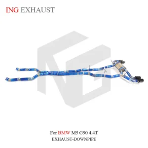 BNB Titaniumz Catback Exhaust System BMW M5 G90 Blue 120x50x40