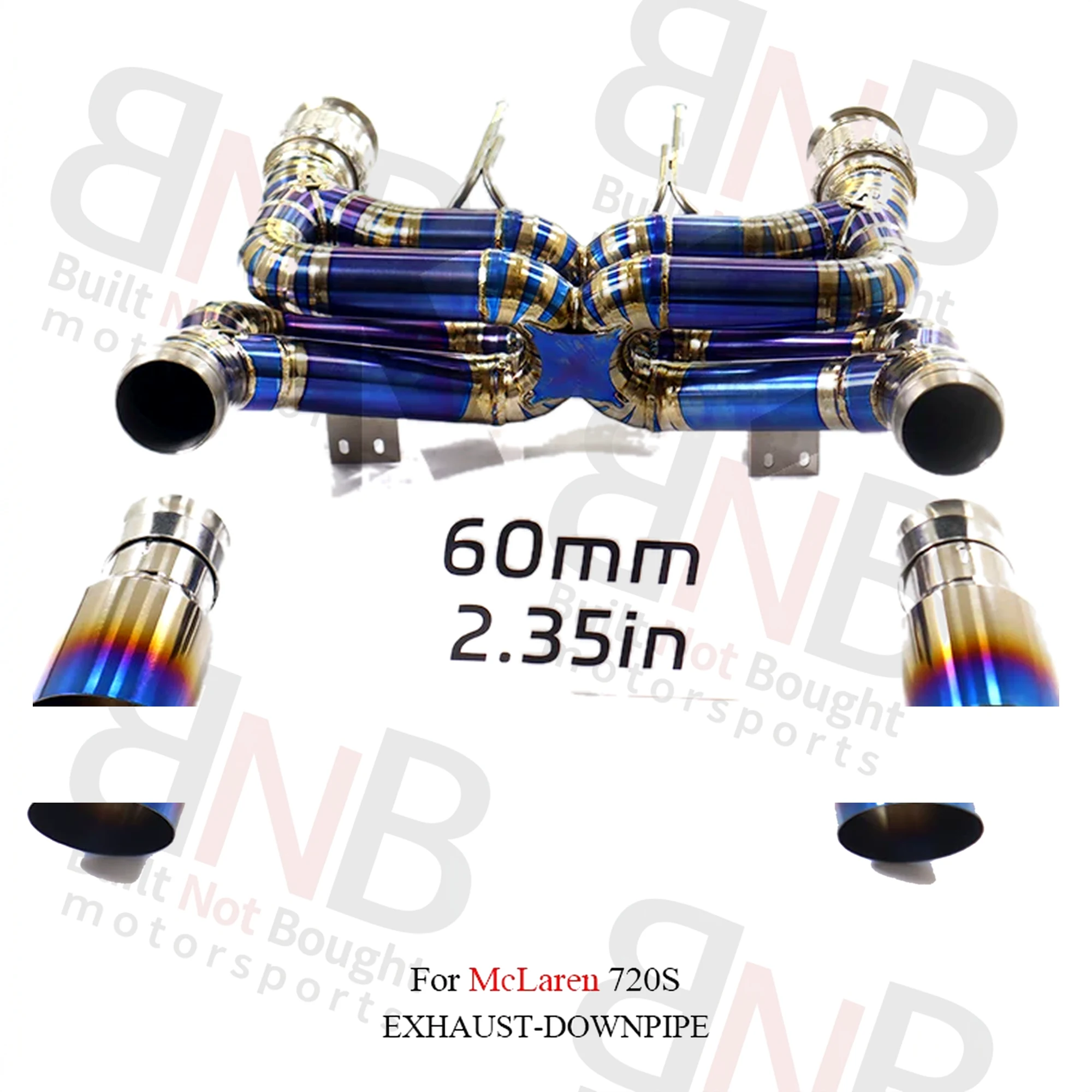 BNB Titaniumz Catback Exhaust for McLaren 720S 120x50x40 Slivery
