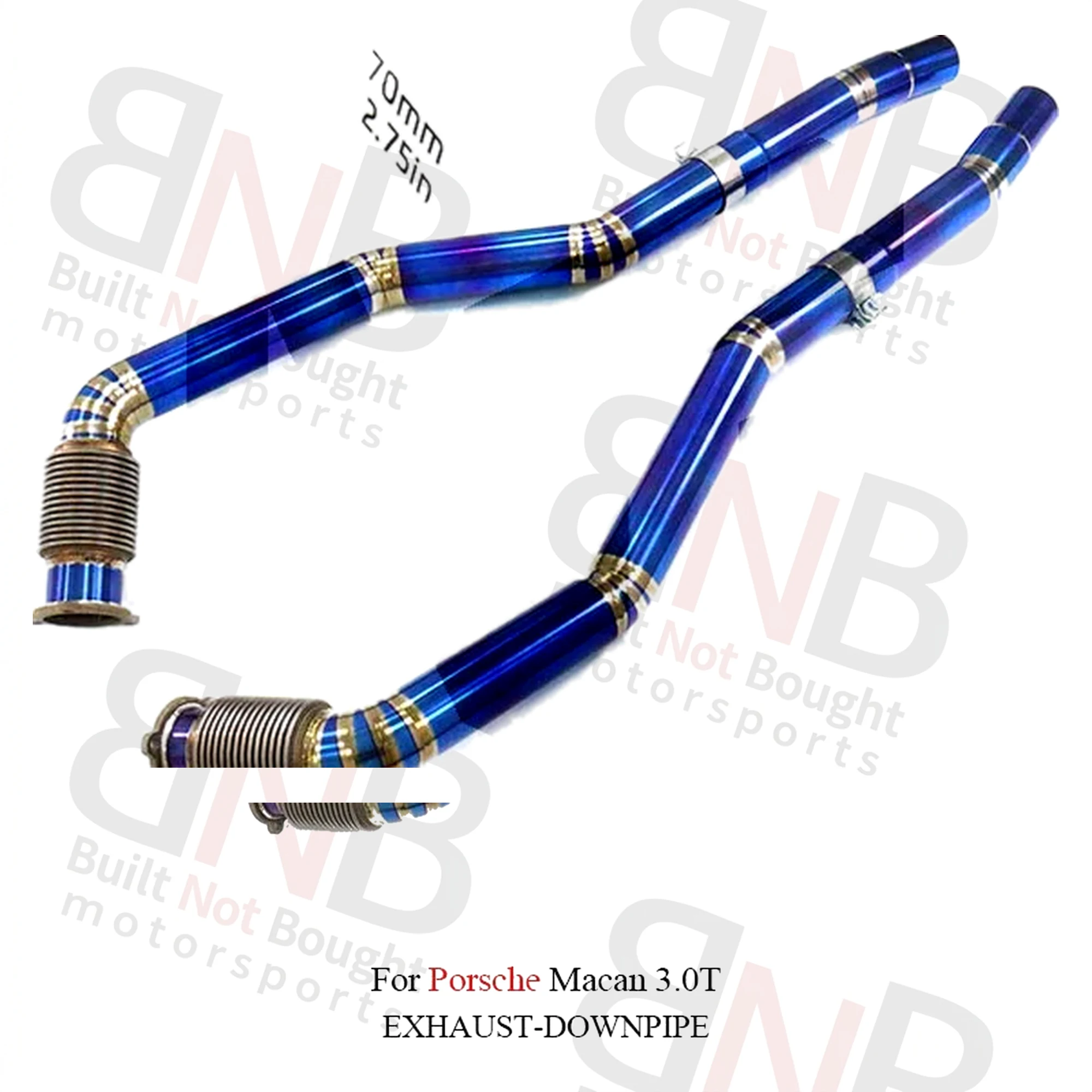 BNB Titaniumz Valvetronic Catback Exhaust for Porsche Macan 3.0T 80x40x30cm