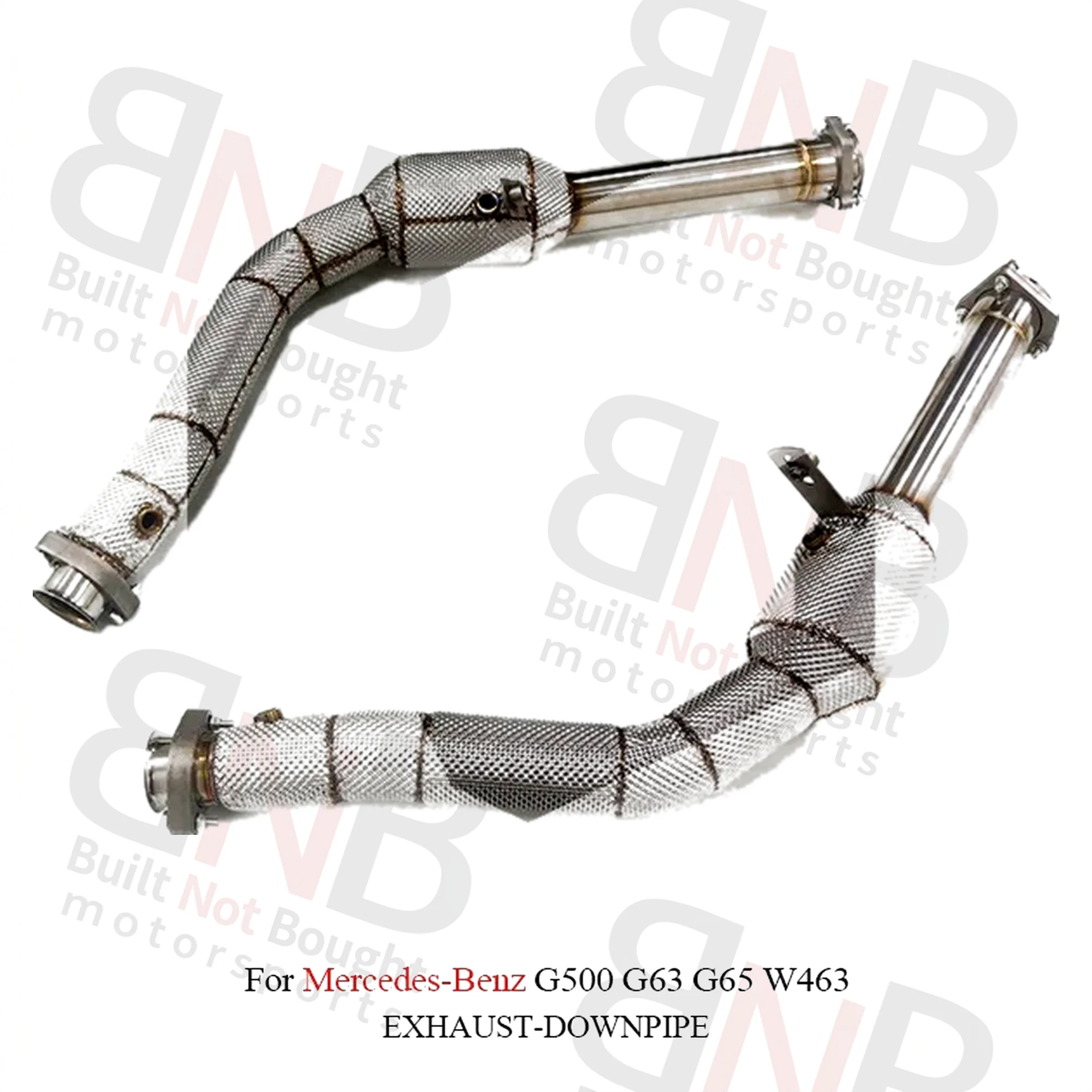 BNB Stainless Steel Heat Shield Exhaust Downpipe for Mercedes-Benz G500 G63 G65 W463