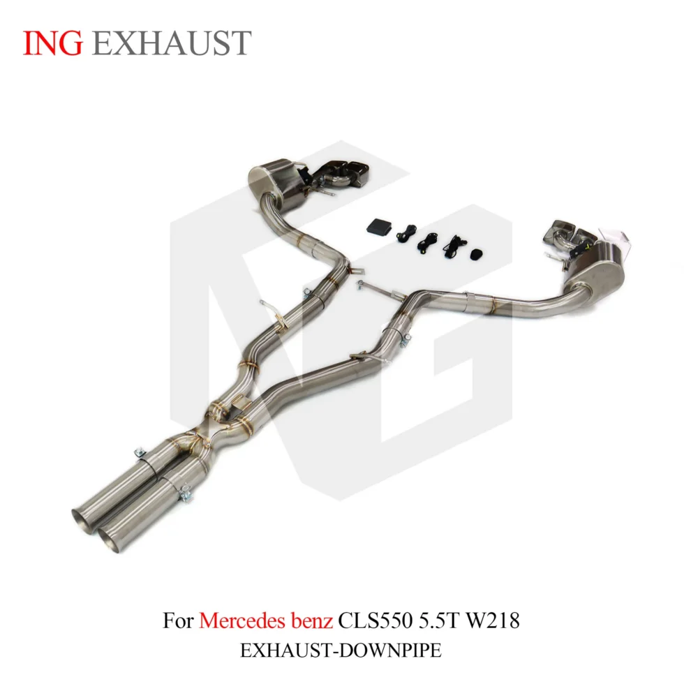 BNB Stainless Steel Catback Exhaust System for Mercedes CLS550 5.5T W218 120x60x50 Silvery