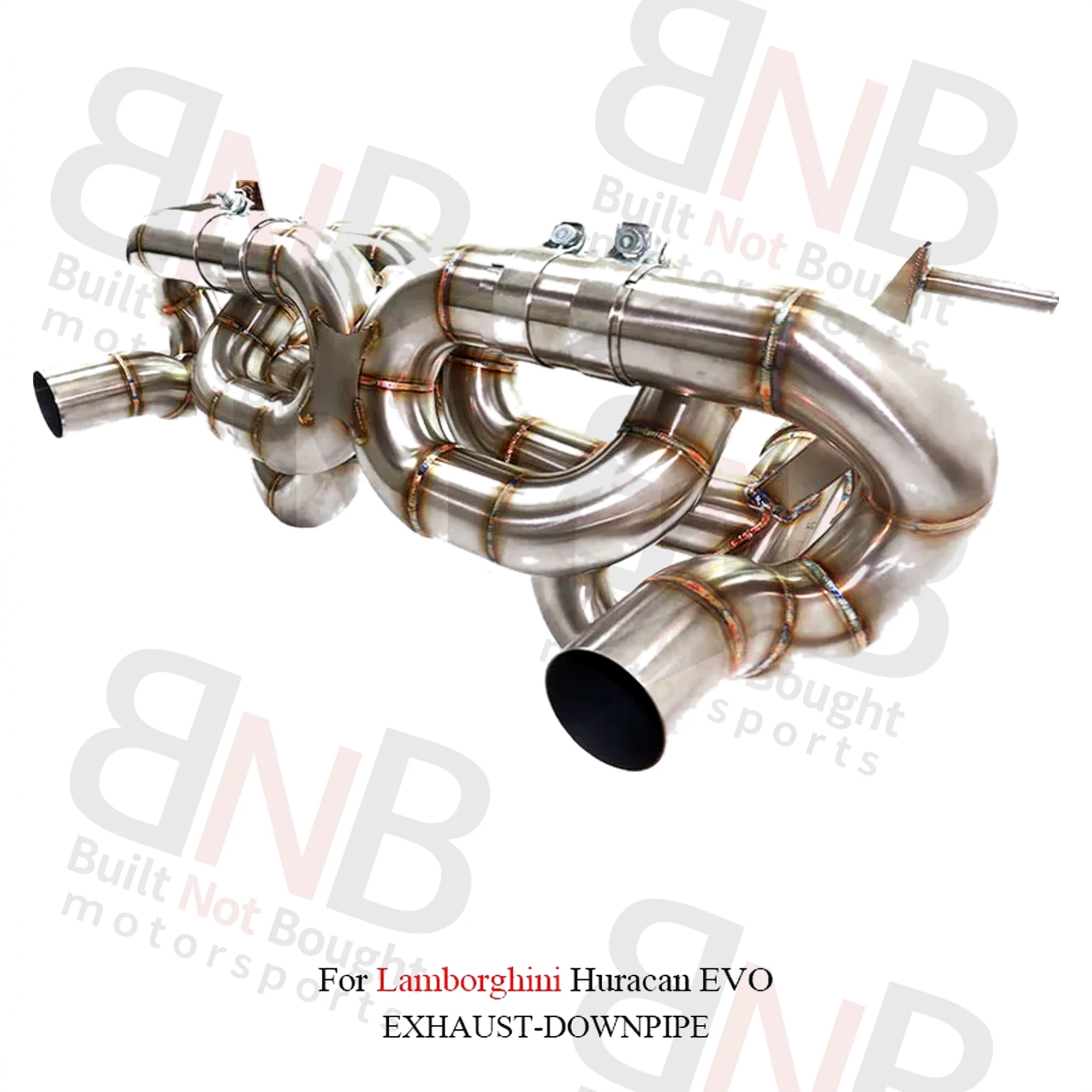 BNB Catback Exhaust Pipe for Lamborghini Huracan EVO Straight Pipe Silvery