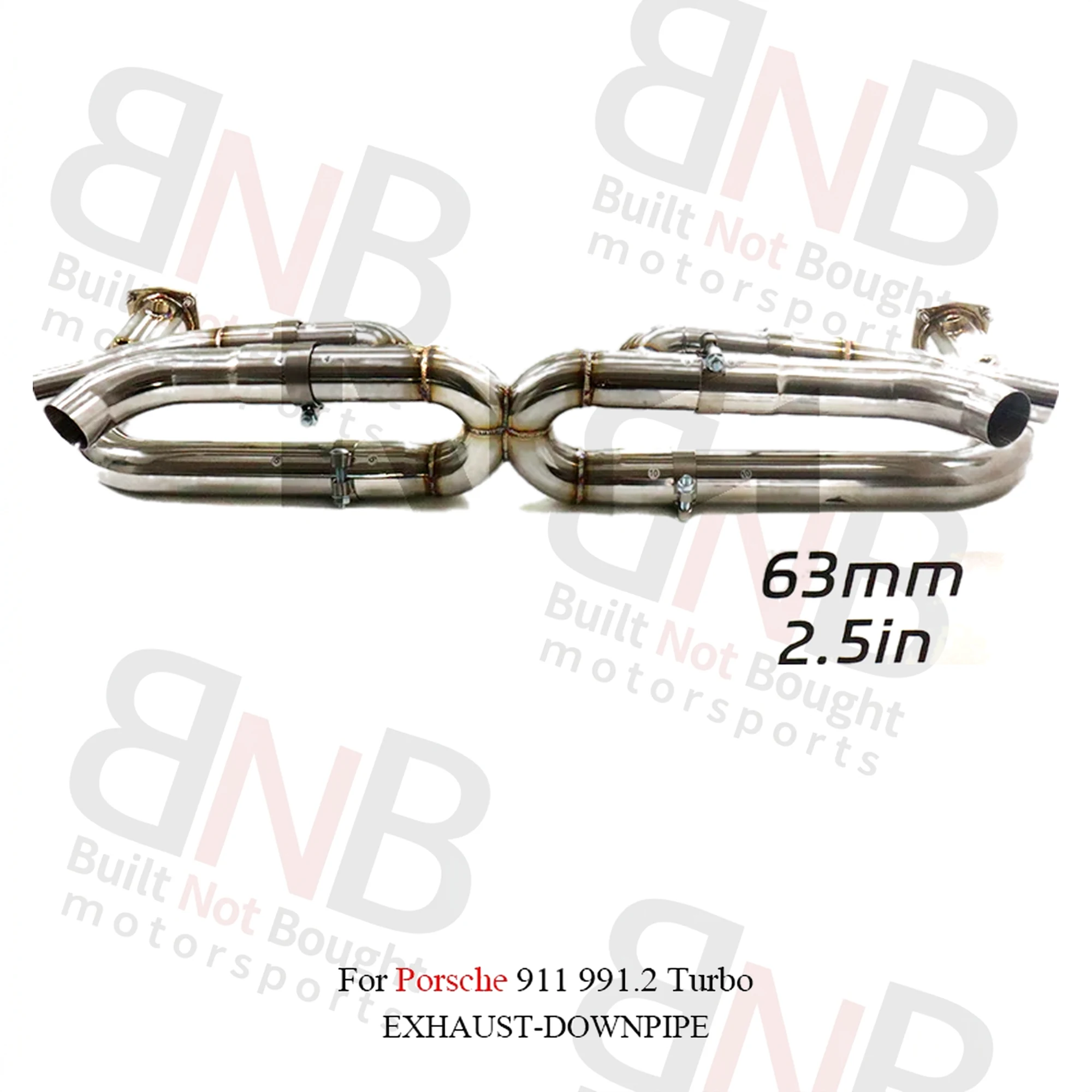 BNB Titaniumz Stainless Catback Exhaust Porsche 911 991.2 Turbo 120x50x40