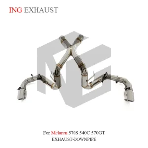 BNB Titaniumz Stainless Steel Catback Exhaust System for McLaren 540C 570S 570GT 3in X-Pipe