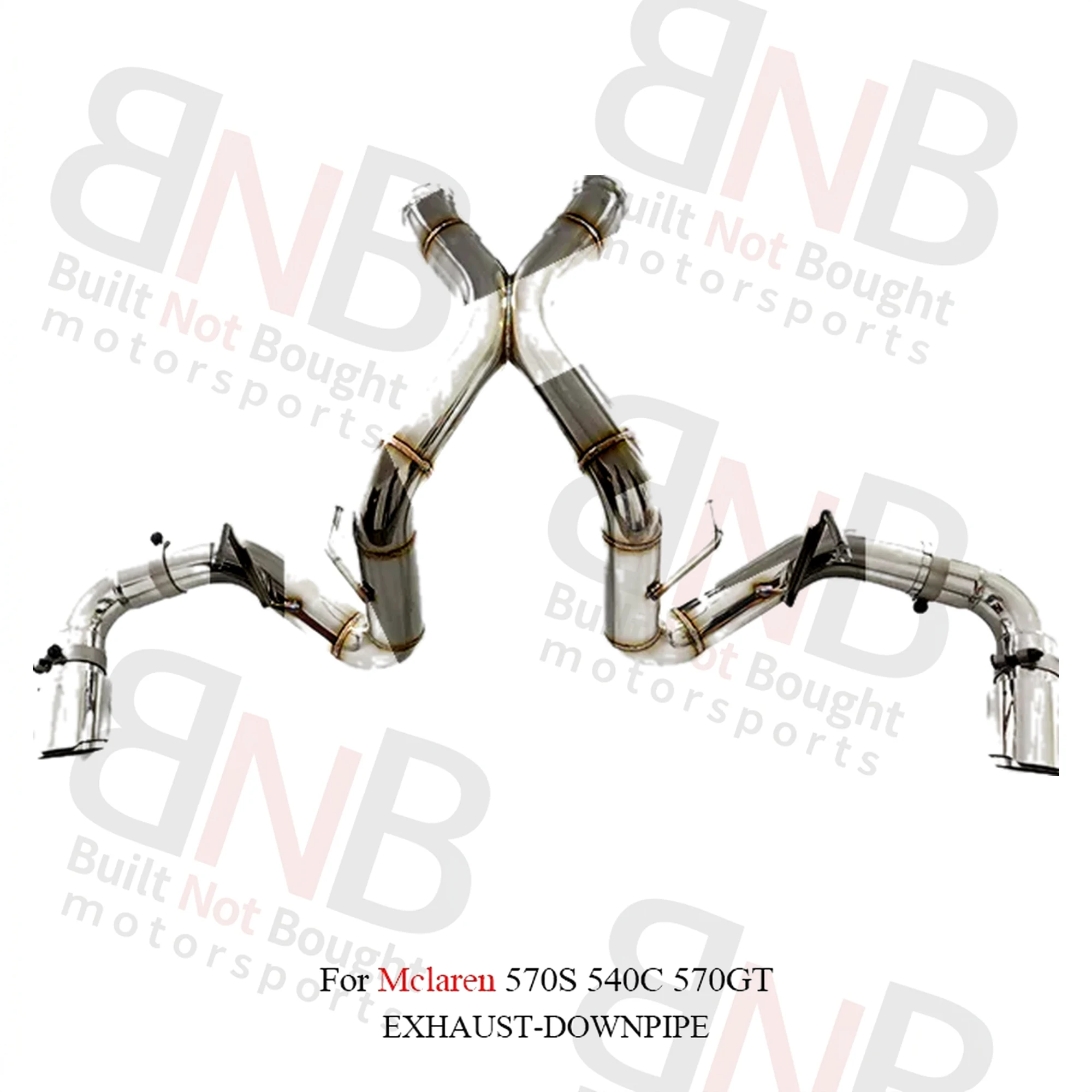 BNB Titaniumz SS Catback Exhaust McLaren 540C 570S 570GT 3" X Pipe