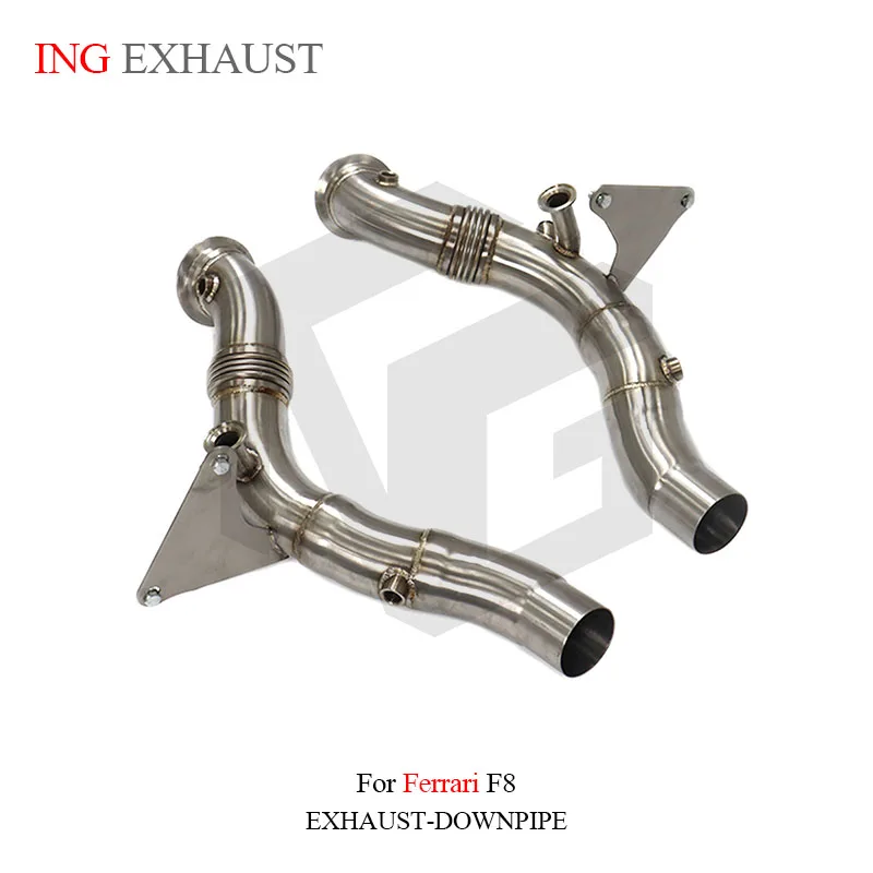 BNB Titaniumz Stainless Steel Exhaust Downpipe Ferrari F8 Silvery 120x60x50mm
