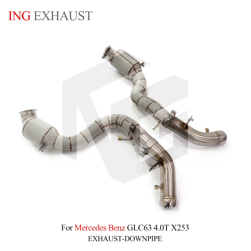 BNB Stainless Steel Heat-Shielded Downpipes for Mercedes-Benz GLC63 AMG X253 4.0T