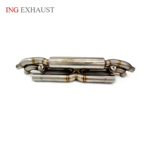 BNB Titaniumz Catback Exhaust System for Porsche 991.2 Turbo 3.8T Silver