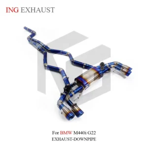 BNB Titaniumz Valvetronic Cat-Back Exhaust System BMW 440i G22 Blue