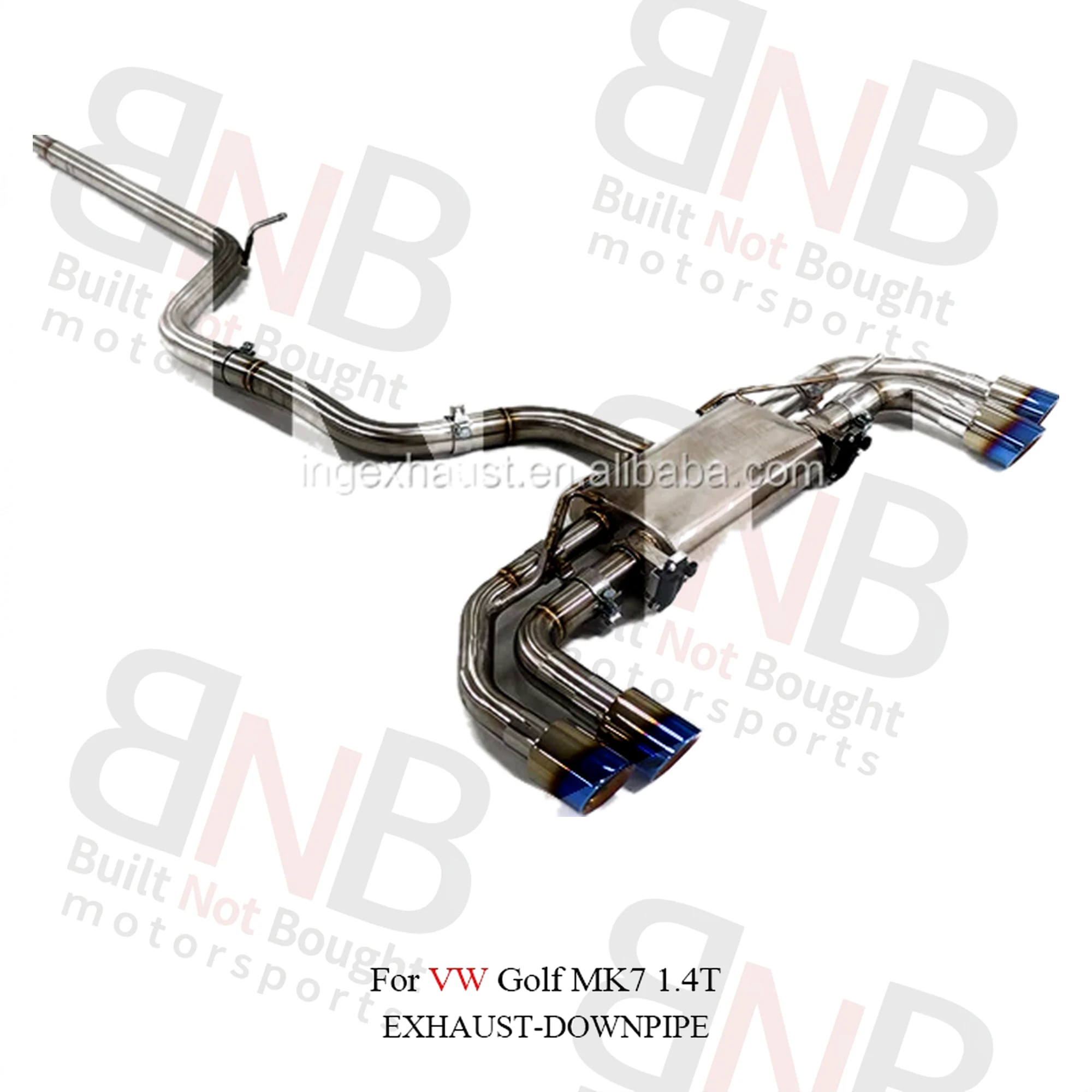 BNB Titaniumz Catback Exhaust System for VW Golf7 MK7 1.4T 1.6L
