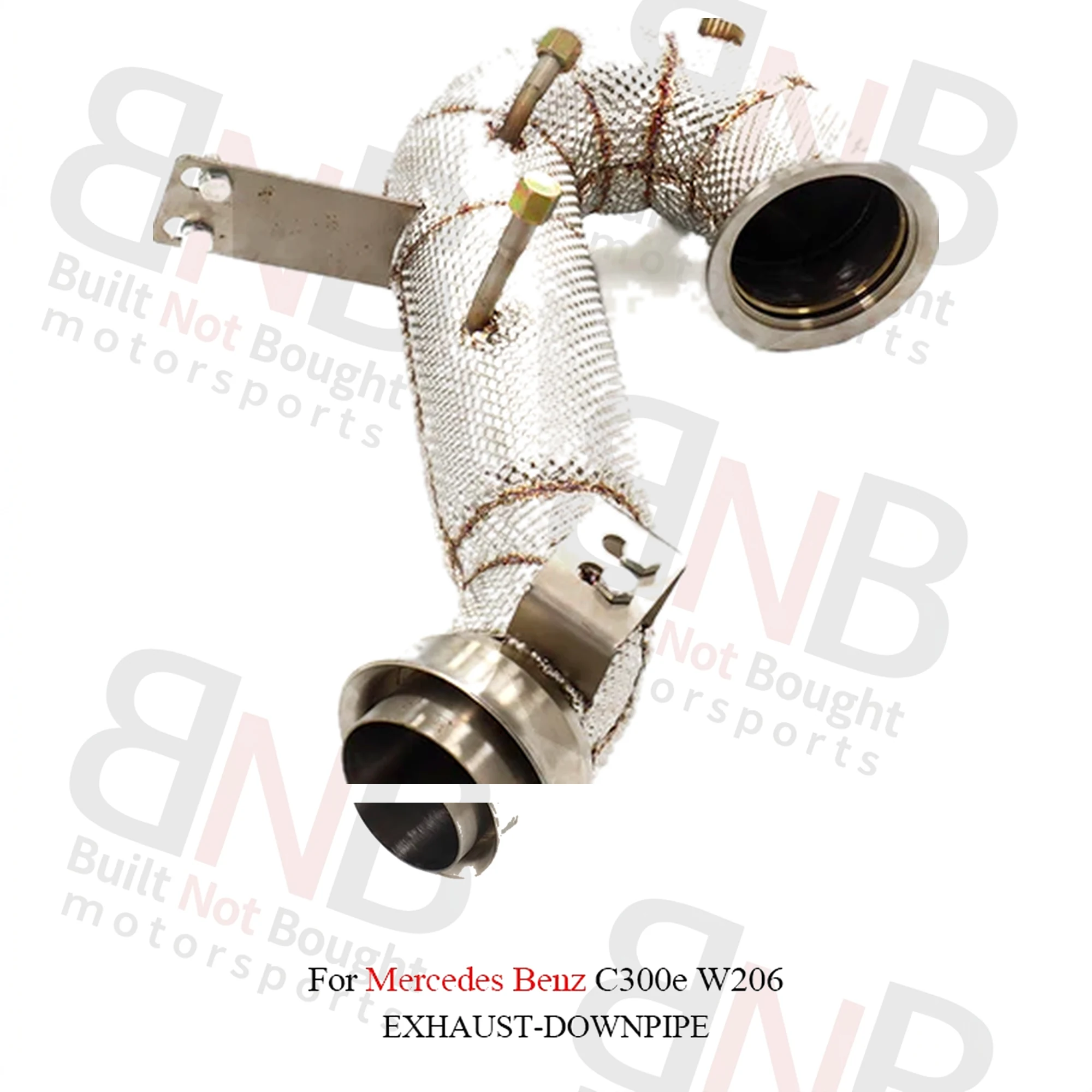 BNB Mercedes Benz C300e W206 Downpipe Exhaust Straight Pipes Silvery
