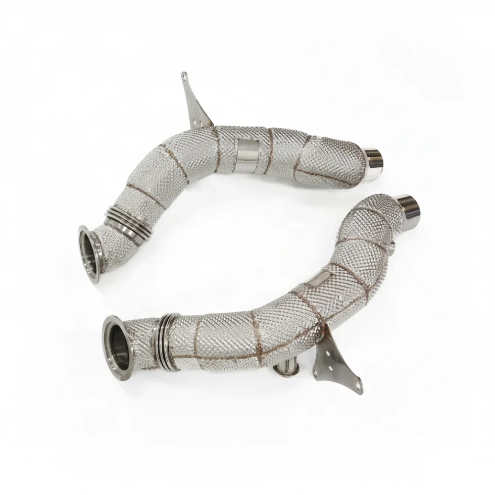 BNB Titaniumz Stainless Steel High-Flow Downpipe For Ferrari F8
