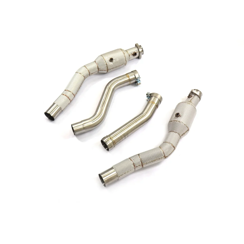 BNB Titaniumz Mercedes Benz GL550 X166 4.7T Downpipe Exhaust With Heat Shield