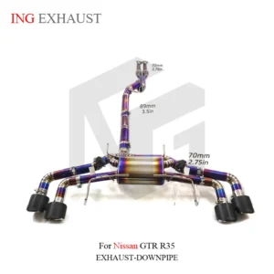 BNB Titaniumz Catback Exhaust System Electronic Valve for Nissan GTR R35