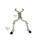 BNB Titaniumz Stainless Steel Exhaust Downpipe Mercedes Benz SL63 R231 120x60x30mm
