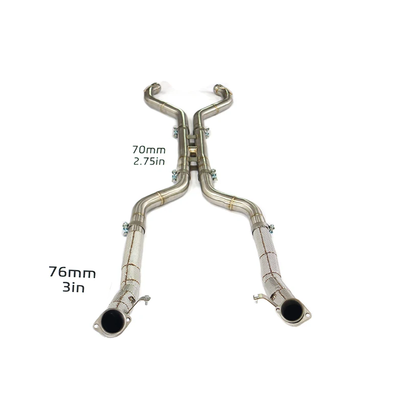 BNB Titaniumz Stainless Steel Exhaust Downpipe Mercedes Benz SL63 R231 120x60x30mm