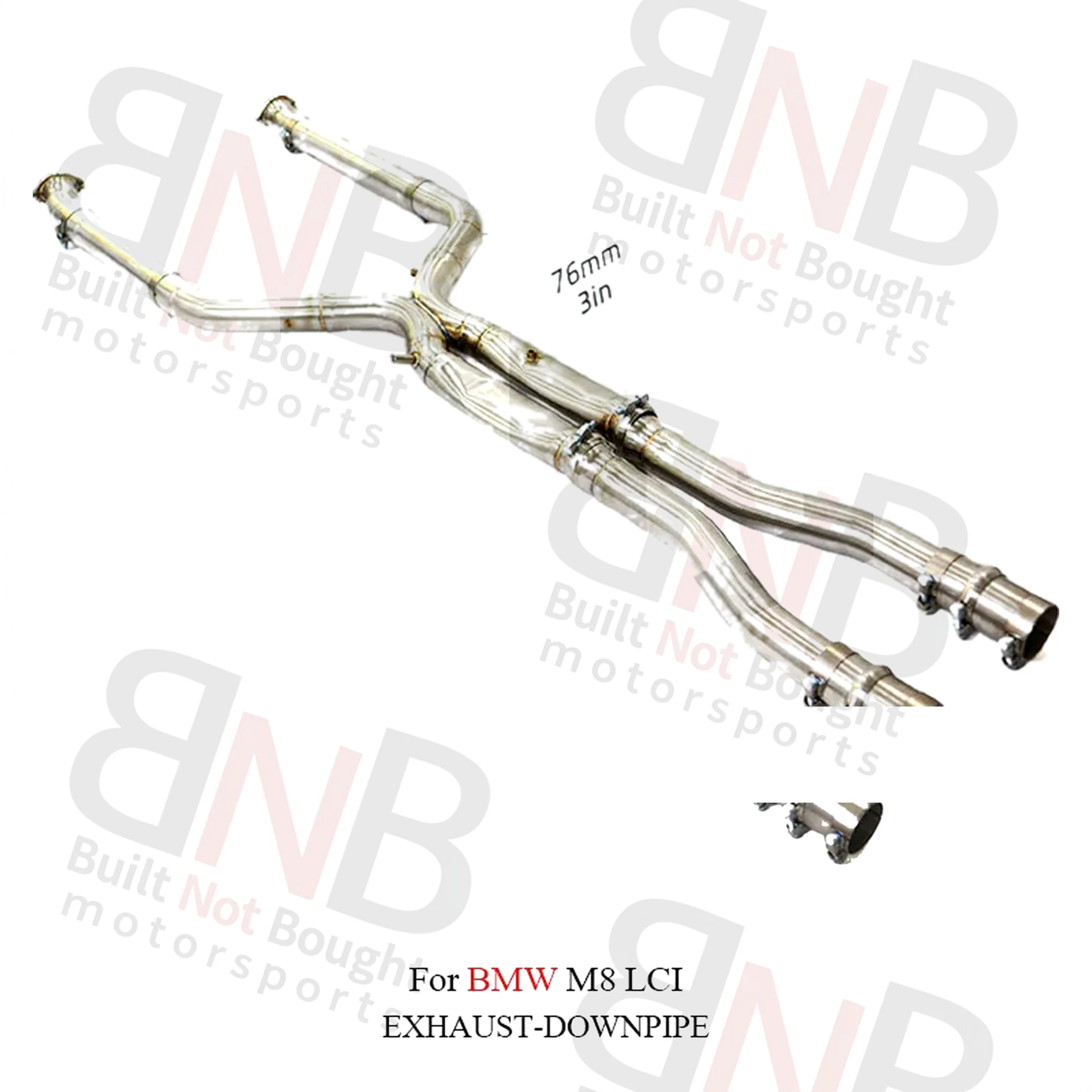 BNB Titaniumz Exhaust Midpipe for BMW M8 LCI Stainless Steel