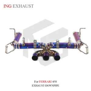 BNB Titaniumz Titanium Exhaust Straight Pipe Ferrari 458 Purple 120x60x50